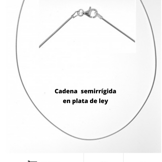 Cadena plata de ley  semirrígida.