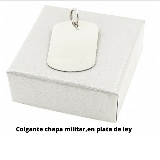 Colgante chapa militar.