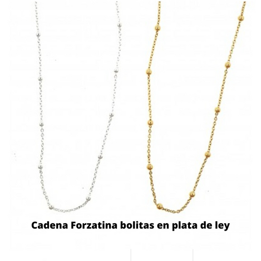 Cadena en plata de ley Forzatina bolita 2mm