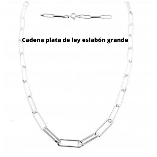 Cadena de plata eslabón maxi