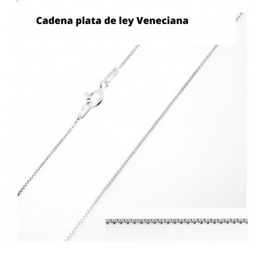 Cadena de plata de ley Veneciana